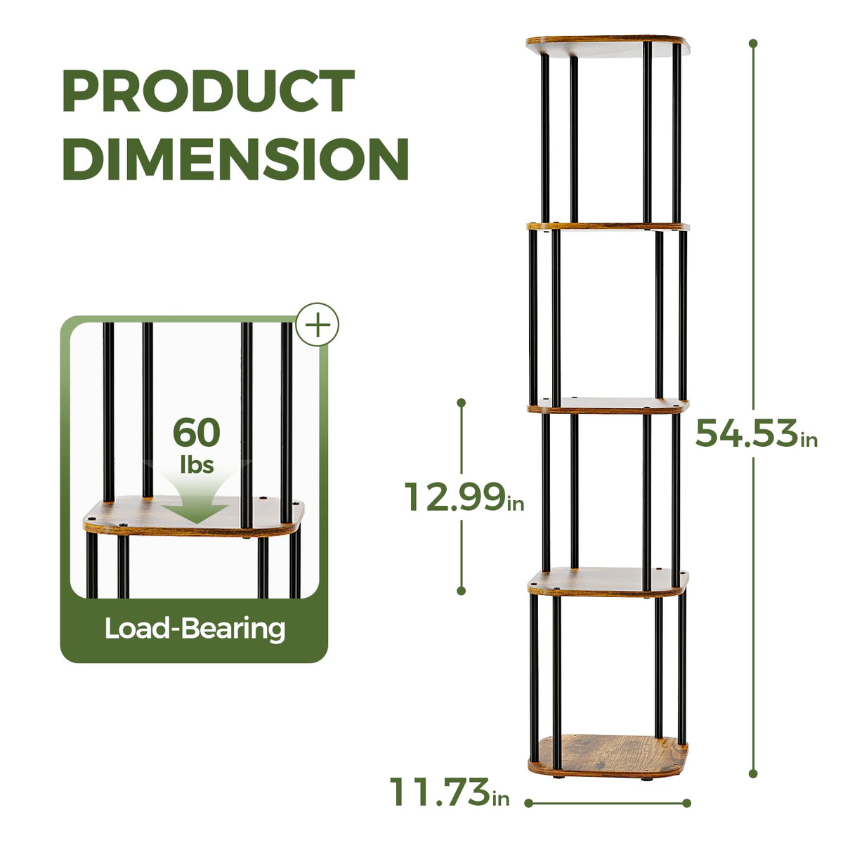 Bamworld tall plant stand anti-slip pads help keep it steady.