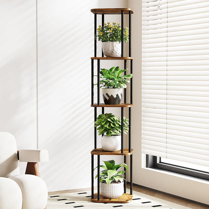Bamworld tall plant stand corner design fits tight spaces with a neat vertical display.