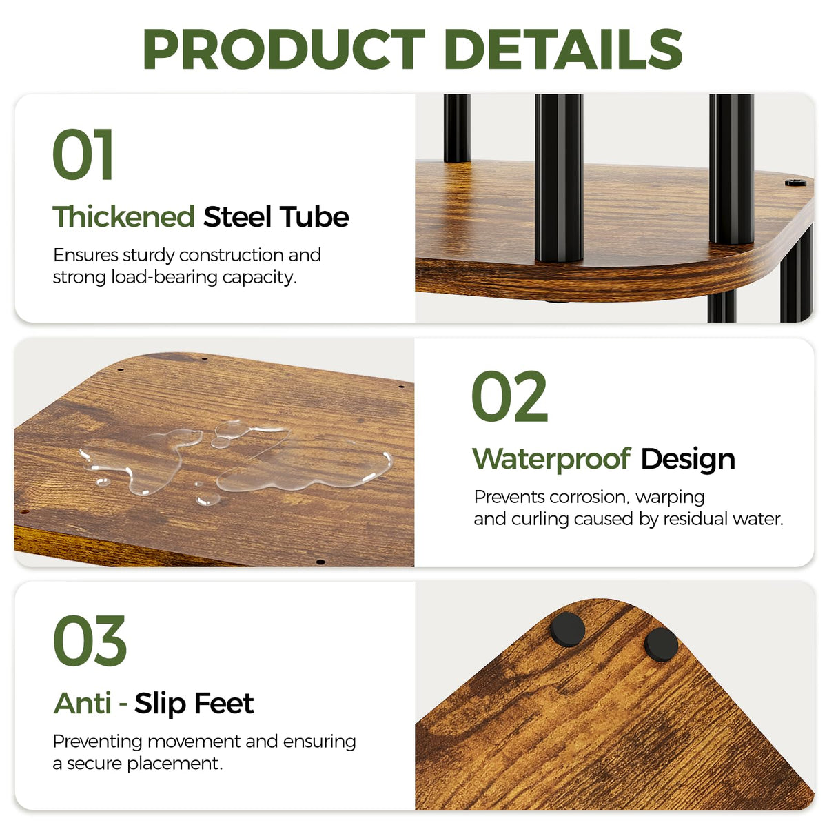 Bamworld tall plant stand assembles quickly with no tools required.