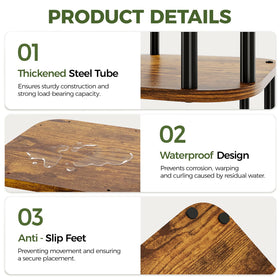 Bamworld tall plant stand assembles quickly with no tools required.