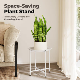 Bamworld white plant stand base caps protect floors while rearranging plants