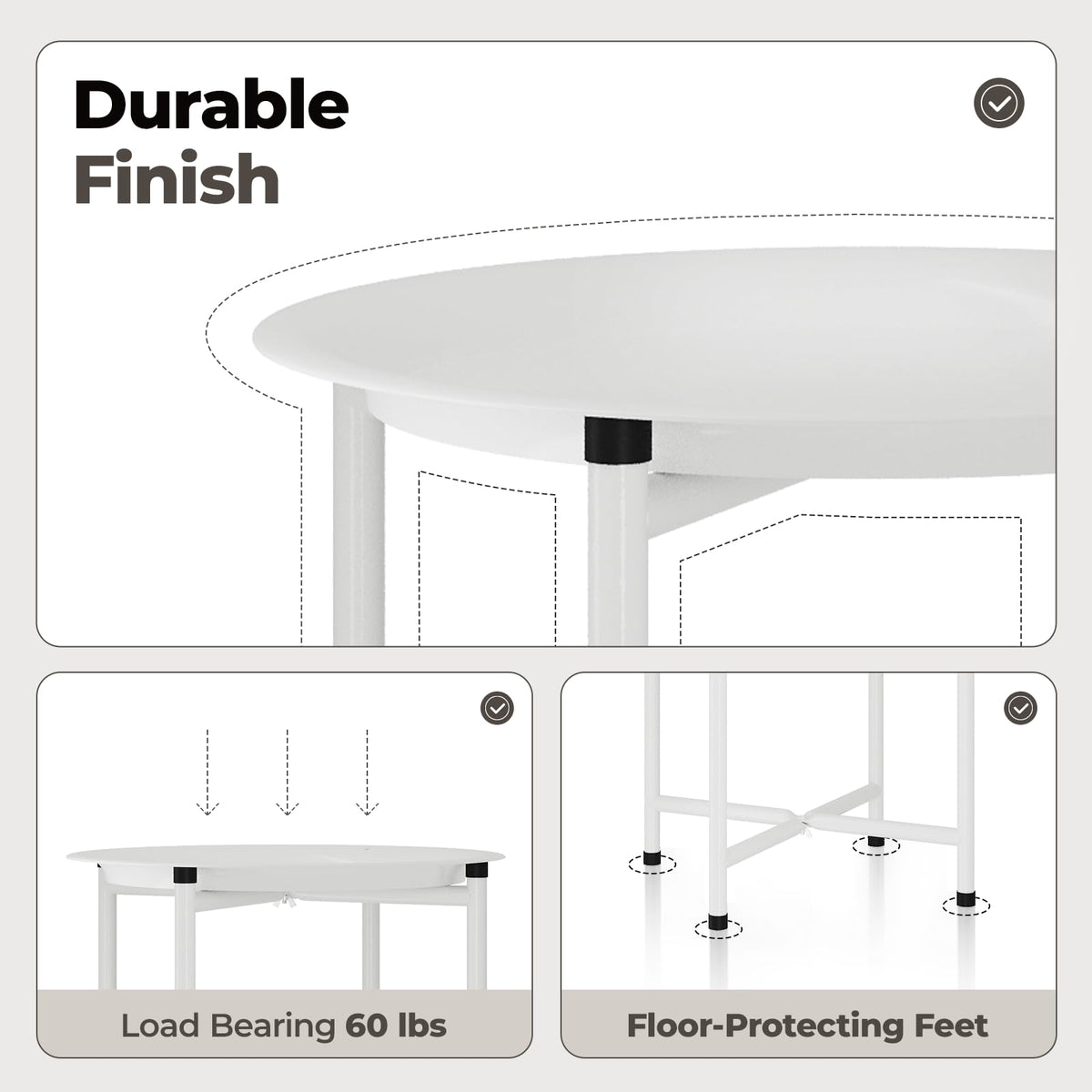 Bamworld white plant stand heavy-duty construction for reliable plant support