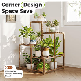 Bamworld wooden plant holder suitable for garden and patio use