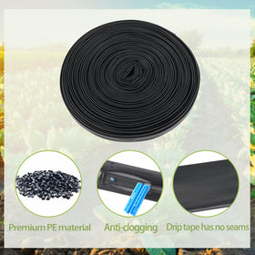 Bandelt 5-8 inch drip tape shows 6-inch emitter spacing for precise watering.