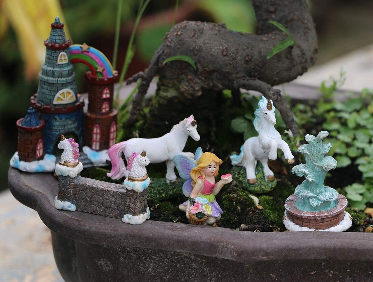 BangBangDa hand-painted resin unicorns add vibrant color and character