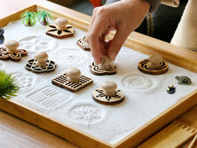 BangBangDa wooden rake tools shaping circular patterns in sand