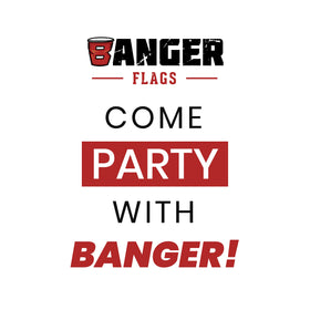 Banger Flags design stands out in dorms, gyms, and offices.