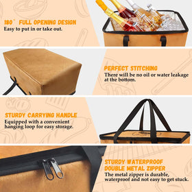 BANGIE BBQ Blanket durable zipper ensures secure storage after cooking.