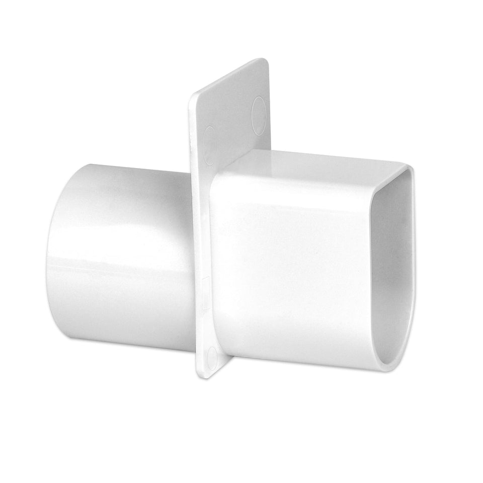 BANLIN deck drain adapter in white for 1-1/2 inch pipes enabling secure water flow.