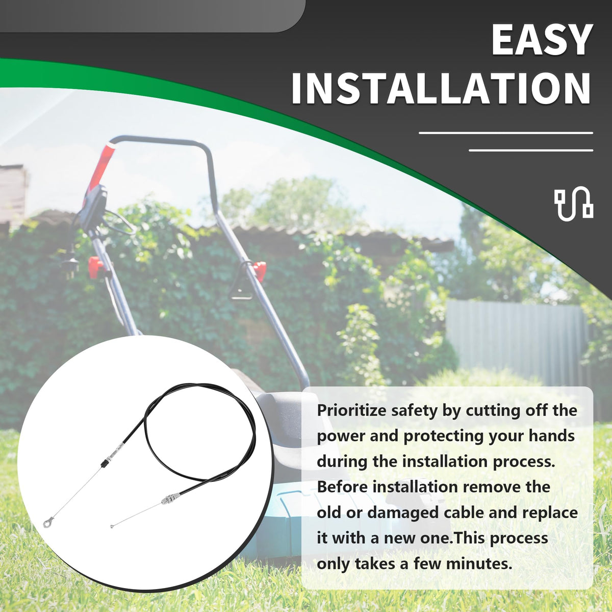 Banlin durable lawn mower cable material supports long-term reliability during mowing.