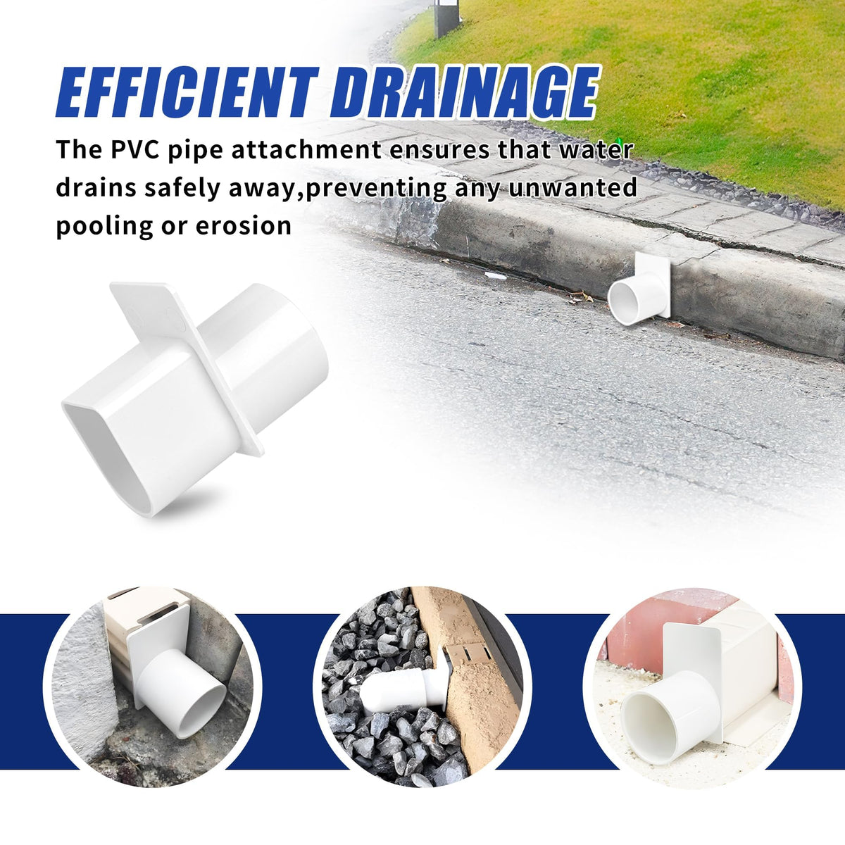 BANLIN pool deck drain track adapter fits tracks securely for steady drainage.