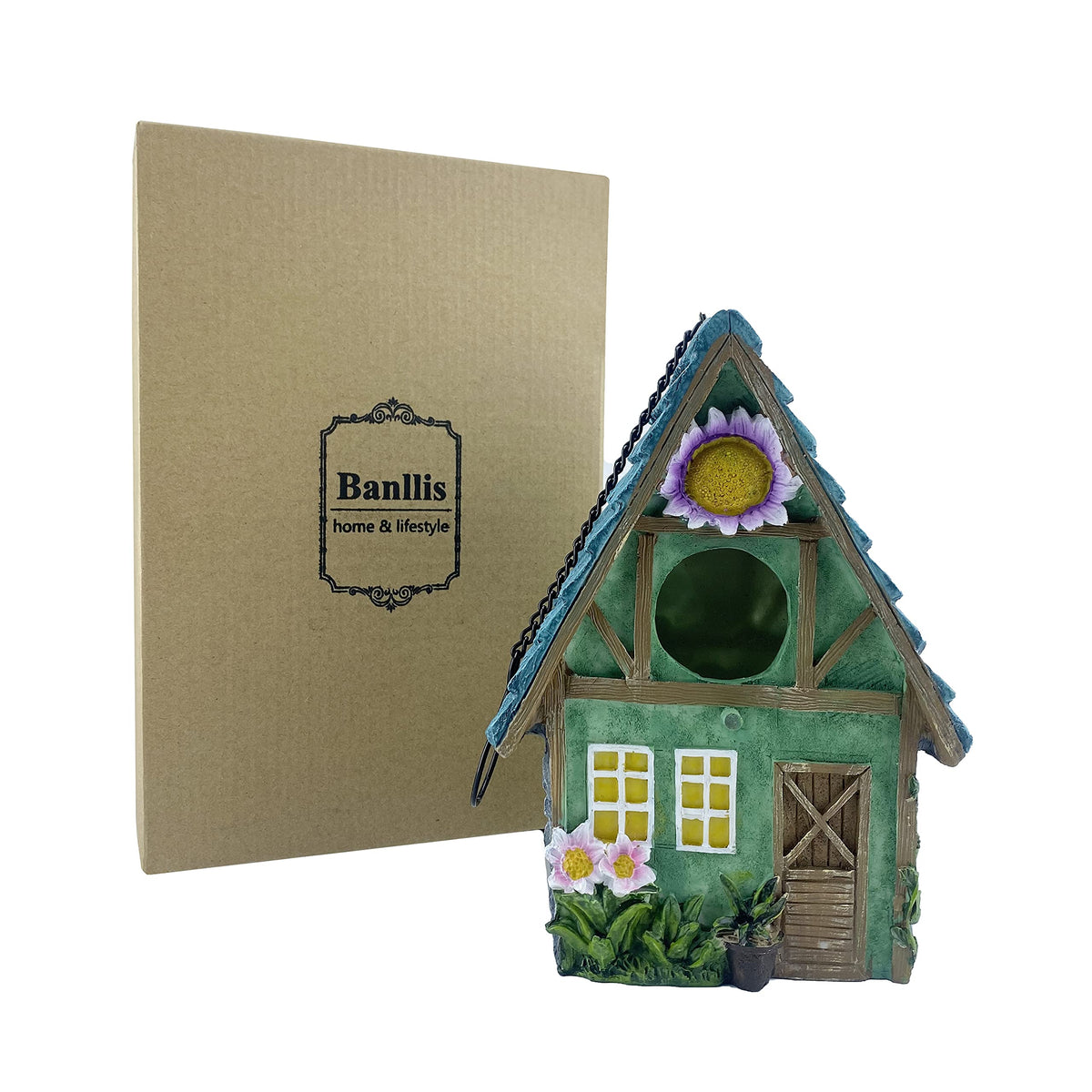 Banllis bird house supports hummingbirds, bluebirds, cardinals and other small nesting birds
