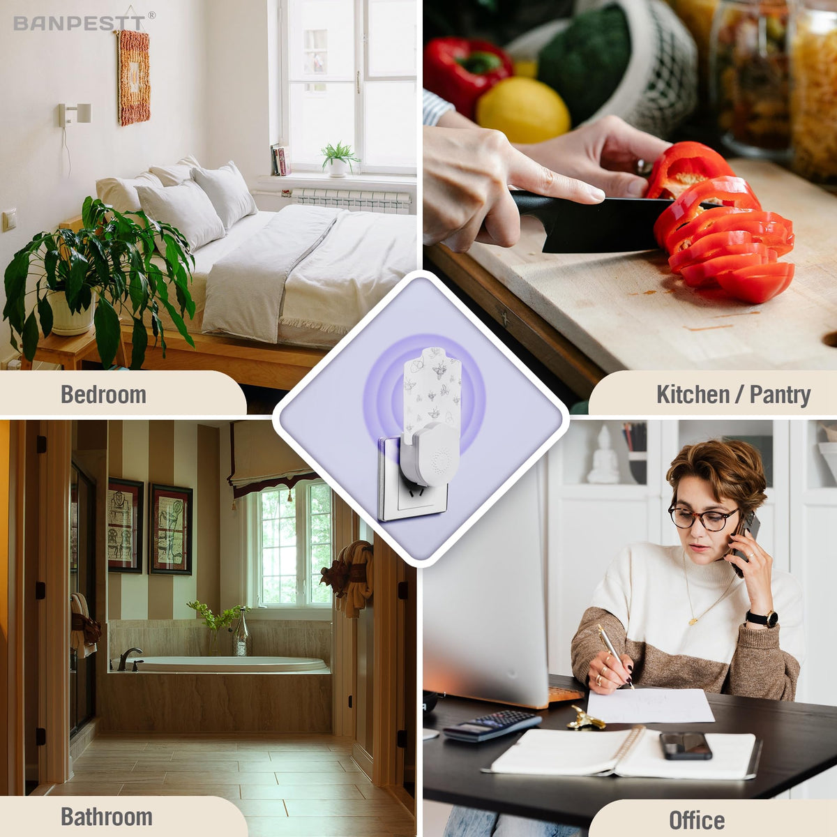 BANPESTT compact trap in living room with silent operation