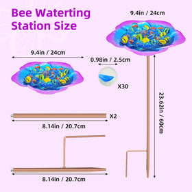 BaokiTook 30 glass marbles create safe drinking platforms for bees and butterflies