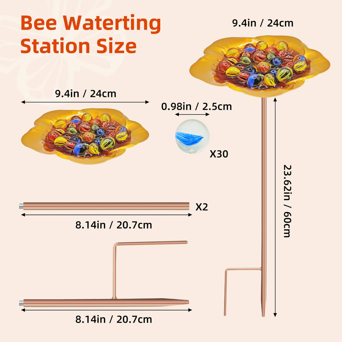 BaokiTook stable metal stand resists wind and rain for year-round garden use.
