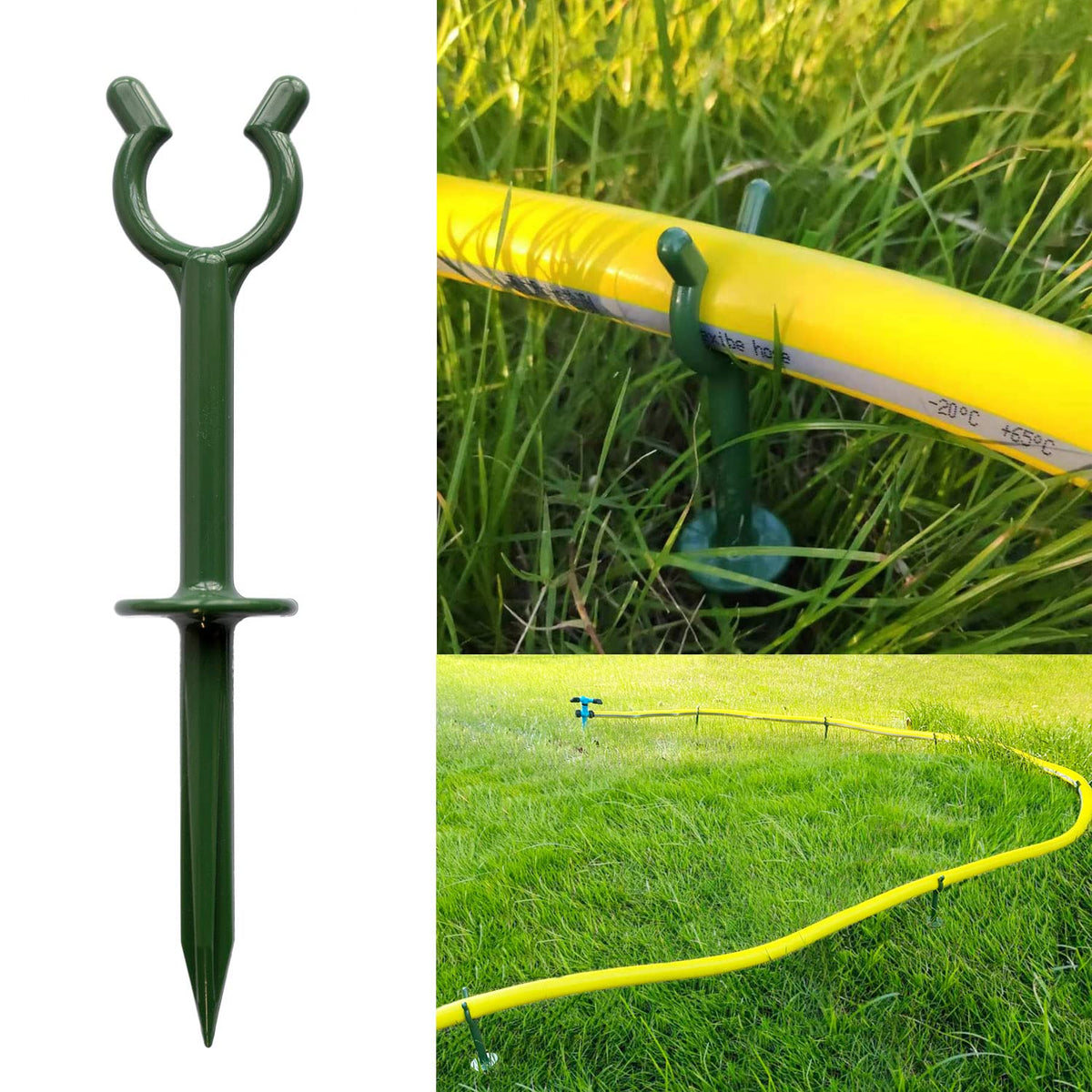 BAOLONG garden hose guide stakes set of 10 elevates hose along lawn, protecting grass