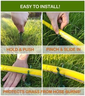 BAOLONG hose stake snap design grips 5/8 inch hoses securely