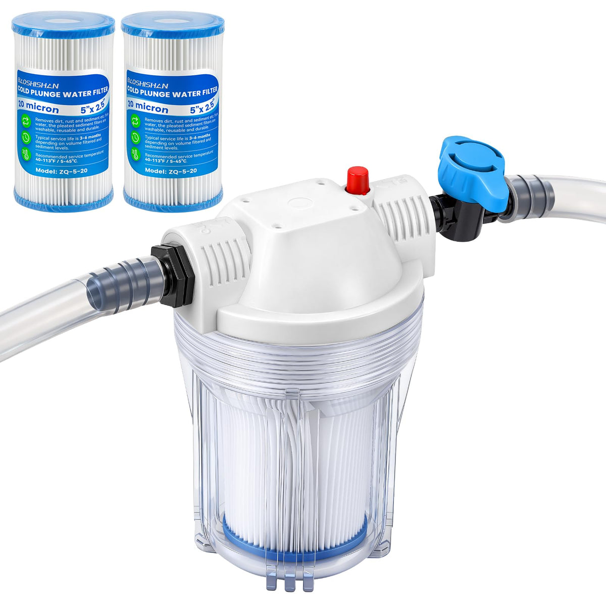 BAOSHISHAN cold plunge filter housing with built‑in air release for easy priming