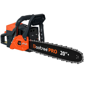 Baotree 62CC 20in chainsaw front view ready for professional cutting