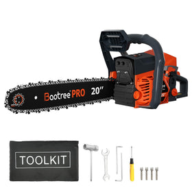 Baotree 62CC 20in chainsaw safety features including chain brake
