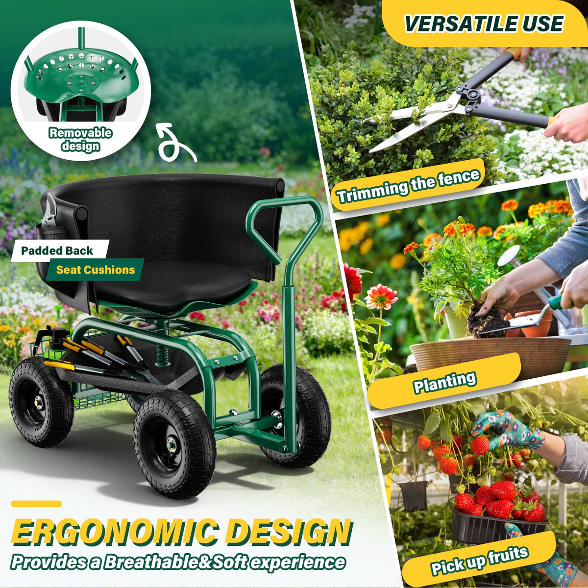 Baotree Garden Seat in outdoor use for flexible, quick setup
