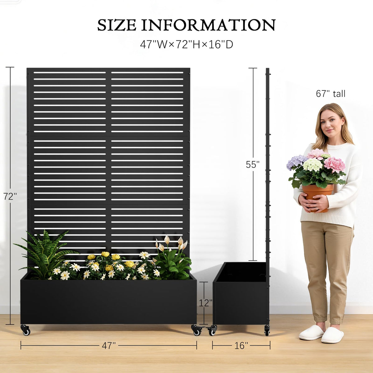 Baotree planter with drainage holes to prevent waterlogging.