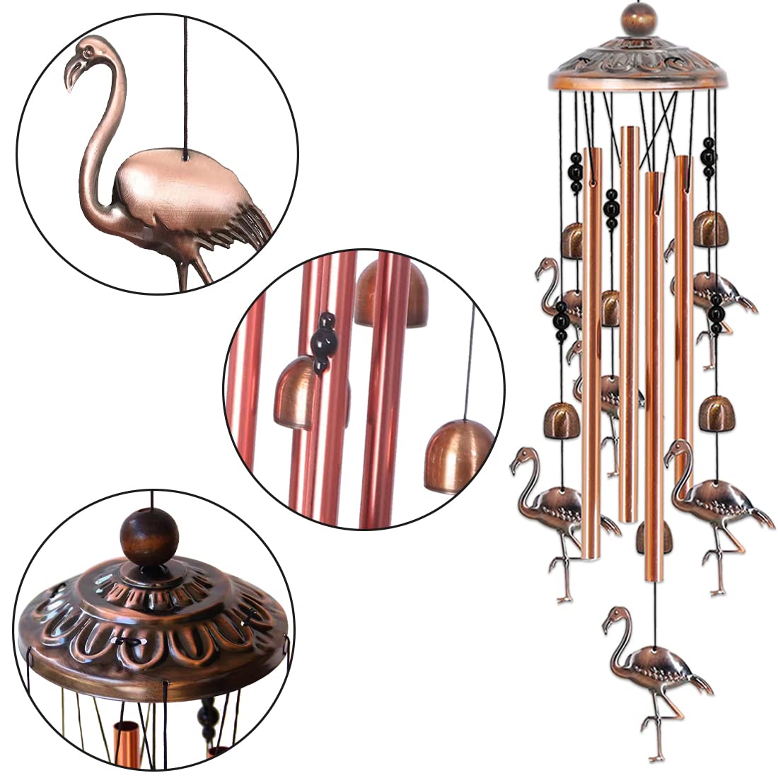 Baoxue flamingo wind chimes make a thoughtful gift for flamingo lovers.