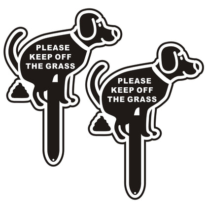 Bapikue No Dog Poop Sign for yard, double-sided for clear visibility and polite deterrence.