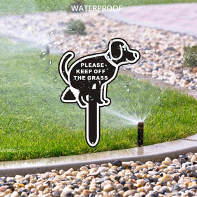 Bapikue two-pack signs provide durable outdoor coverage across yard or park.
