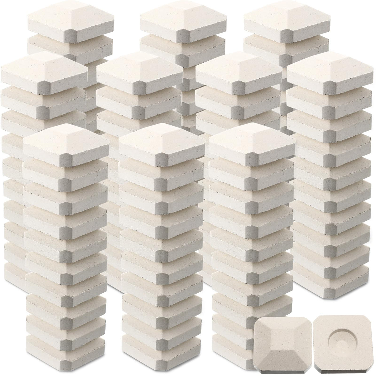 Baquler ceramic briquettes 2x2 pack evenly distribute heat for consistent grilling.