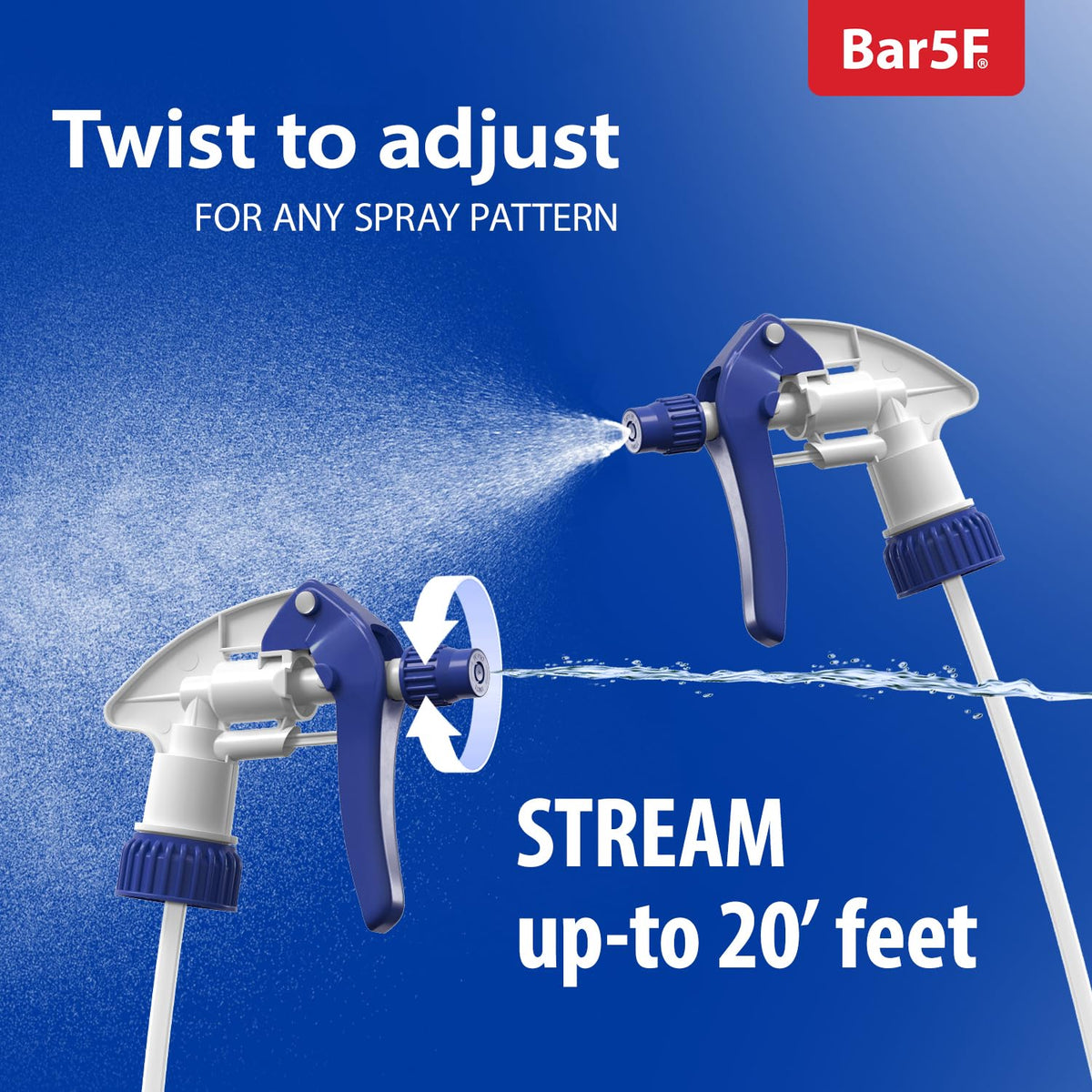 Bar5F chemical-resistant sprayer stands up to cleaners without leaks