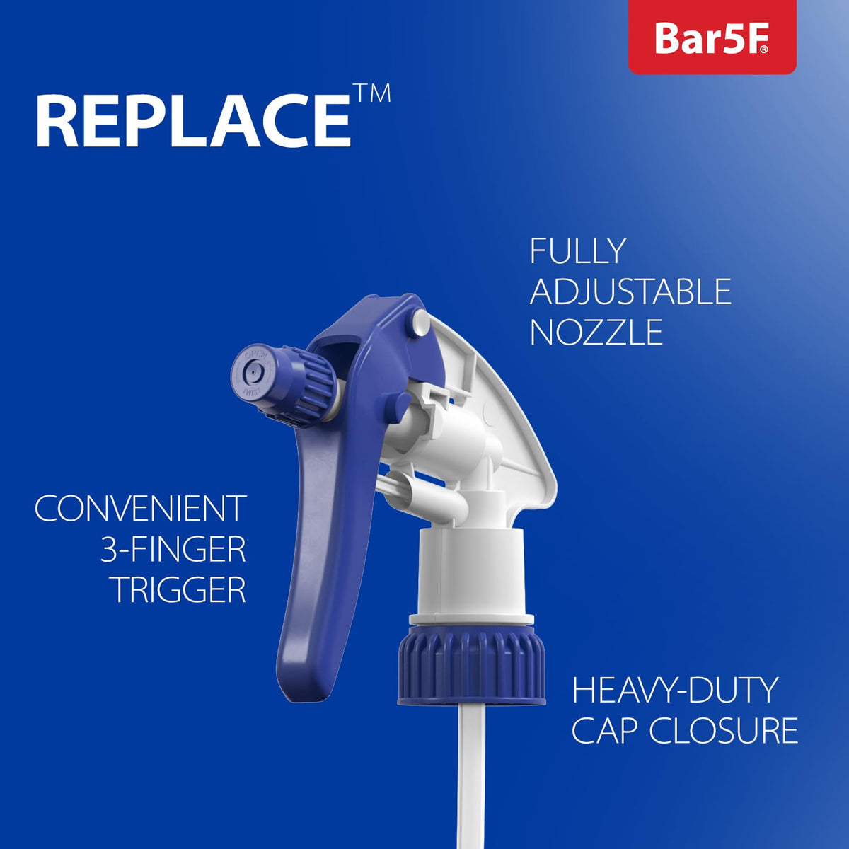 Bar5F versatile sprayer for windows, countertops, and garden care.