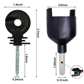 Barafat insulator socket tool shown with drill for easier installation