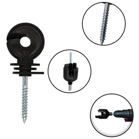 Barafat wood post insulator close-up highlights quality threads and materials