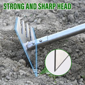 BARAYSTUS 4-in-1 design shows versatile weed, rake, cultivate and dig capabilities