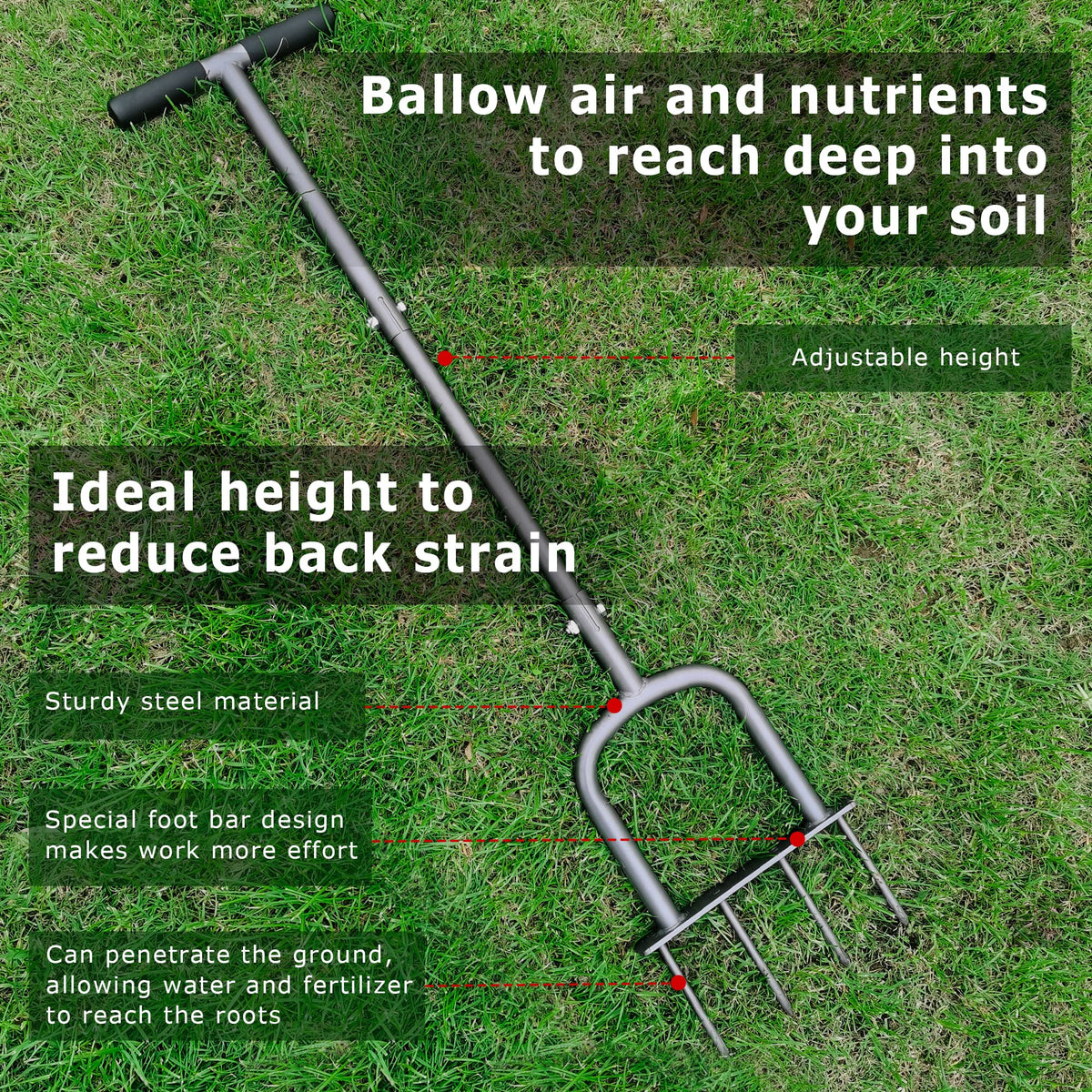 BARAYSTUS adjustable height range accommodates different user statures.