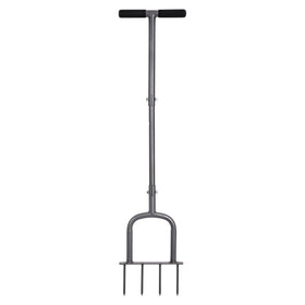 BARAYSTUS manual lawn aerator with 44 spikes loosens soil for better root access.