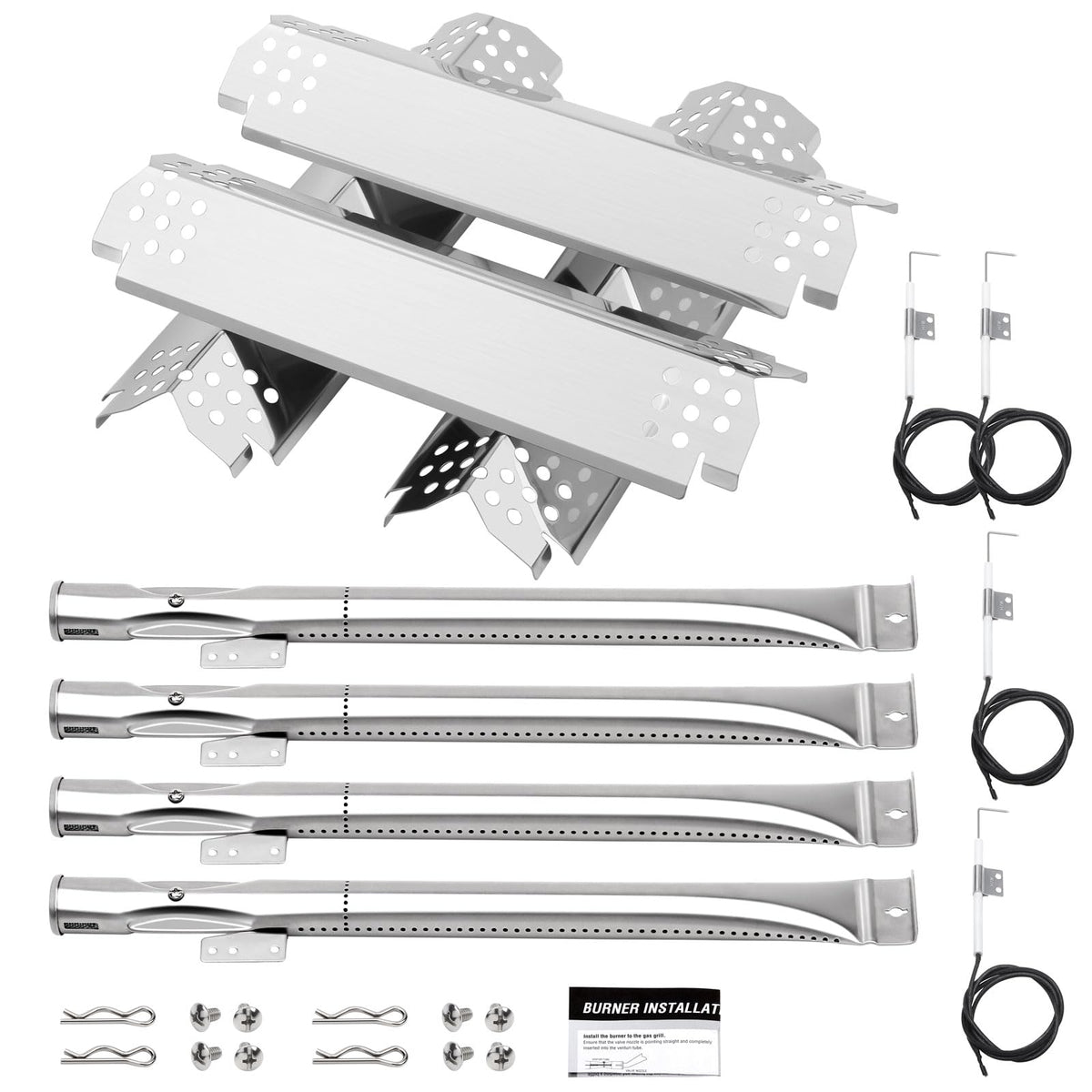 Barbqtime 4-burner kit: durable Nexgrill replacement parts for easier maintenance.