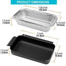 Barbqtime aluminum foil liners ready for grilling with quick replacement.