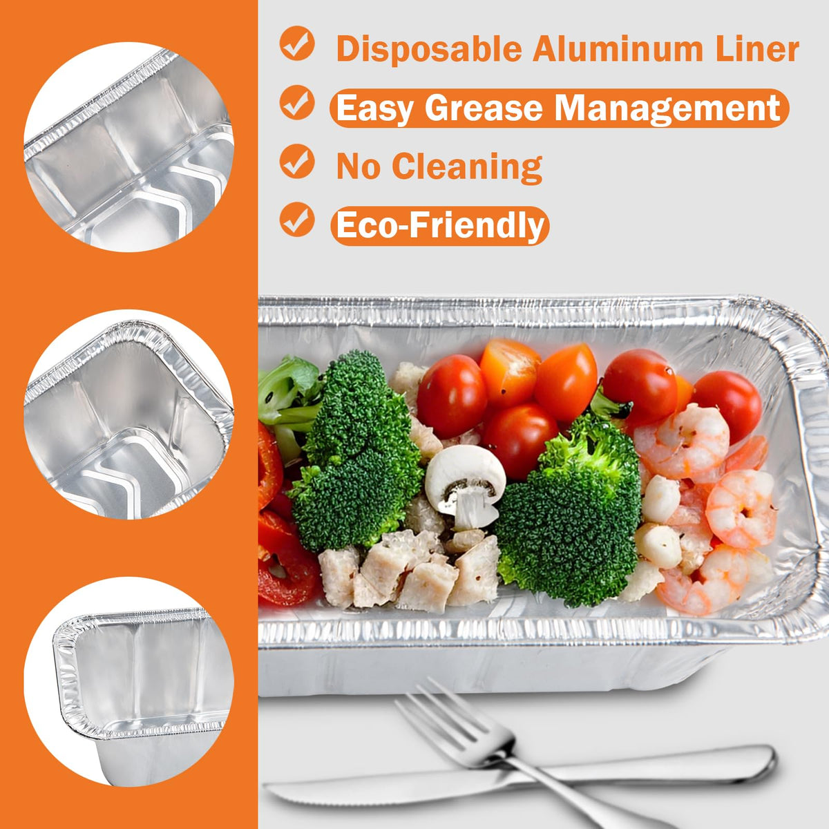 Barbqtime Char-Broil compatible liners fit multiple grill models for easy setup