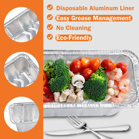 Barbqtime Char-Broil compatible liners fit multiple grill models for easy setup