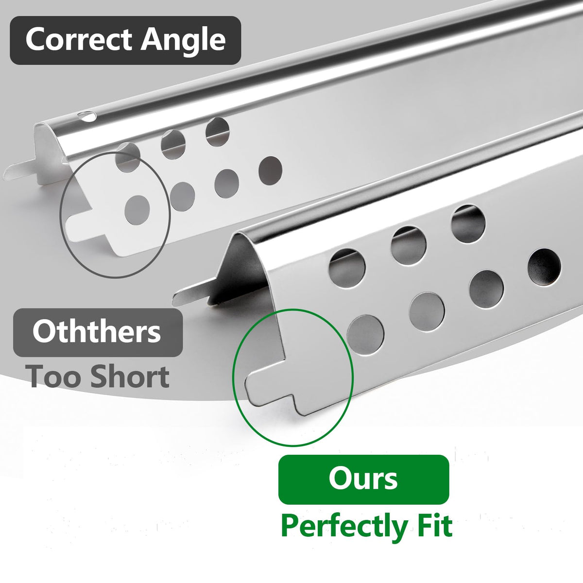 Barbqtime adjustable crossover tube from 5 to 9 inches supports flexible installation.