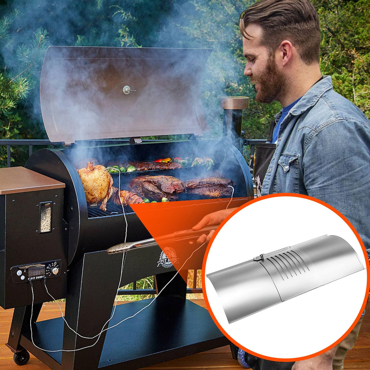Barbqtime installation requires no tools for quick fitting on PB1100PS1.