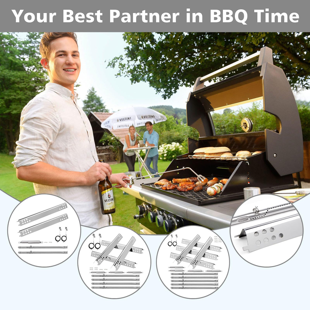 Barbqtime easy-clean surface simplifies maintenance after grilling.