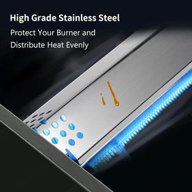 Barbqtime heat tent assembly for Nexgrill 720-0896 guards burners and distributes heat.