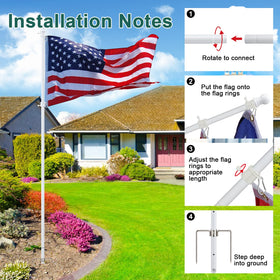 Barcetine easy-installation outdoor flag kit for quick setup