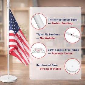 Barcetine Portable free-standing flag stand for office spaces