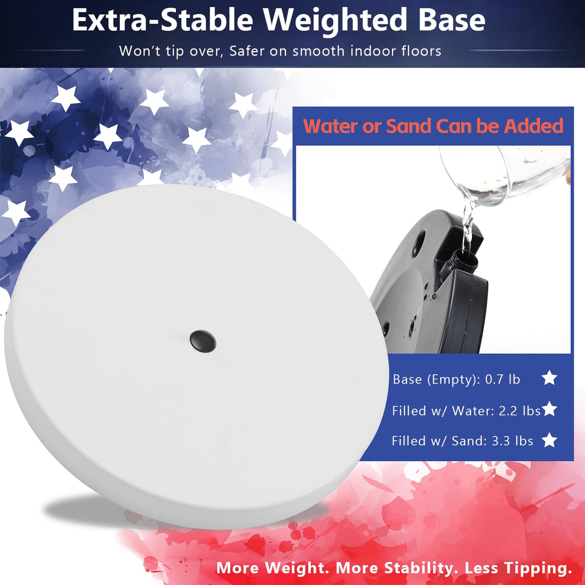 Barcetine Flag Stand height adjustability from 6 to 8 feet
