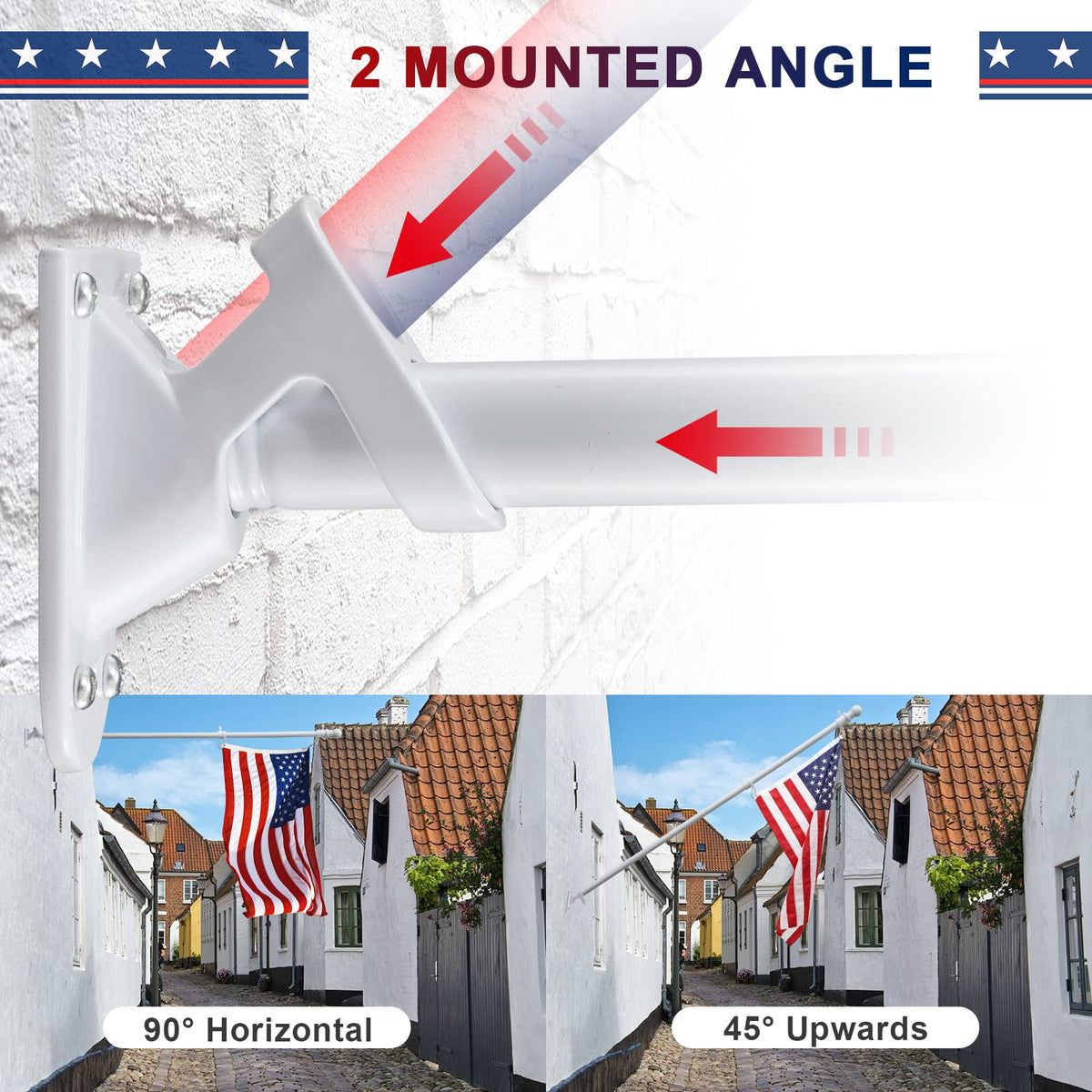 Barcetine two-position mounting bracket offers horizontal or angled display