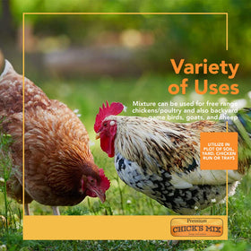 Barenbrug Premium Free Range Chicks Mix ready for pasture and yard grazing.